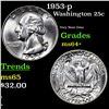 Image 1 : 1953-p Washington Quarter 25c Grades Choice+ Unc