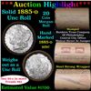 Image 1 : ***Auction Highlight*** Full UNCIRCULATED solid date 1885-0 Morgan silver $1 roll, 20 coins   (fc)