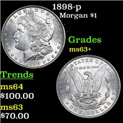 1898-p Morgan Dollar $1 Grades Select+ Unc
