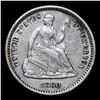 Image 2 : 1860-o Seated Liberty Half Dime 1/2 10c Grades Select AU