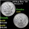 Image 1 : 1878-p Rev '79 Morgan Dollar $1 Grades Choice AU