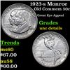Image 1 : 1923-s Monroe Old Commem Half Dollar 50c Grades Unc Details
