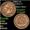Image 1 : 1864 cn Indian Cent 1c Grades vf details