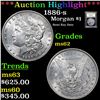 Image 1 : ***Auction Highlight*** 1886-s Morgan Dollar $1 Graded Select Unc By USCG (fc)