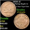 Image 1 : 1858 sl Flying Eagle Cent 1c Grades vf details