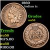 Image 1 : 1860 Indian Cent 1c Grades Select AU
