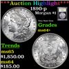 Image 1 : ***Auction Highlight*** 1890-p Morgan Dollar $1 Graded Choice+ Unc By USCG (fc)