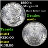Image 1 : 1890-s Morgan Dollar $1 Grades Select+ Unc