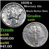 Image 1 : 1928-s Mercury Dime 10c Grades Select AU