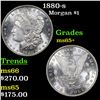 Image 1 : 1880-s Morgan Dollar $1 Grades GEM+ Unc