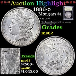 ***Auction Highlight*** 1886-o Morgan Dollar $1 Graded Select Unc By USCG (fc)