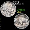 Image 1 : 1917-p Buffalo Nickel 5c Grades vf++