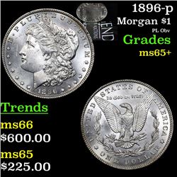 1896-p Morgan Dollar $1 Grades GEM+ Unc