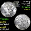 Image 1 : 1896-p Morgan Dollar $1 Grades GEM+ Unc