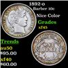 Image 1 : 1892-o Barber Dime 10c Grades xf+