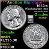 Image 1 : ***Auction Highlight*** 1932-s Washington Quarter 25c Graded Select+ Unc By USCG (fc)