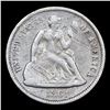 Image 2 : 1861-p Seated Liberty Dime 10c Grades vf details