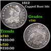 Image 1 : 1812 Capped Bust Half Dollar 50c Grades vf++