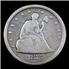 Image 2 : 1875-s Seated Liberty Quarter 25c Grades f+