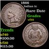 Image 1 : 1866 Indian Cent 1c Grades vf++