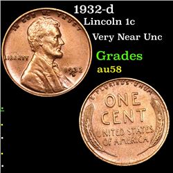 1932-d Lincoln Cent 1c Grades Choice AU/BU Slider