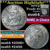 Image 1 : ***Auction Highlight*** 1876-p Trade Dollar $1 Graded Choice Unc By USCG (fc)