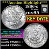 Image 1 : ***Auction Highlight*** 1886-o Morgan Dollar $1 Graded GEM Unc By USCG (fc)