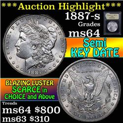 ***Auction Highlight*** 1887-s Morgan Dollar $1 Graded Choice Unc By USCG (fc)