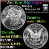 Image 1 : ***Auction Highlight*** 1881-s Morgan Dollar $1 Graded GEM+ DMPL By USCG (fc)