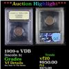 Image 1 : ***Auction Highlight*** 1909-s VDB Lincoln Cent 1c Graded vf details By USCG (fc)