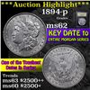 Image 1 : ***Auction Highlight*** 1894-p Morgan Dollar $1 Graded Select Unc By USCG (fc)