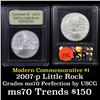 Image 1 : 2007-p Little Rock School Desegregation Modern Commem Dollar $1 Grades ms70, Perfection