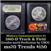Image 1 : 1995-d OlympicsTrack & Field Modern Commem Dollar $1 Grades ms70, Perfection