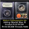 Image 1 : 1991-1995-p WWII Modern Commem Half Dollar 50c Grades GEM++ Proof Deep Cameo