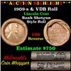 Image 1 : **Auction Highlight** Lincoln Wheat cent 1c orig roll, 1909-s one end,  VDB rev other end, WOW! (fc)