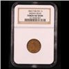 Image 2 : NGC 1863 Indian Civil War Token 1c Graded au58 By NGC