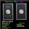 Image 1 : ***Auction Highlight*** 1887-p GSA Morgan Dollar $1 Graded Select+ Unc By USCG (fc)