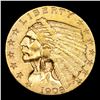 Image 2 : ***Auction Highlight*** 1908-p Gold Indian Quarter Eagle $2 1/2 Graded Select Unc By USCG (fc)