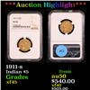 Image 1 : ***Auction Highlight*** NGC 1911-s Gold Indian Half Eagle $5 Graded xf45 By NGC (fc)