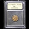 Image 4 : ***Auction Highlight*** 1926-p Gold Indian Quarter Eagle $2 1/2 Graded Select Unc By USCG (fc)
