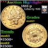 Image 1 : ***Auction Highlight*** 1861-p Gold Liberty Double Eagle $20 Graded Select Unc By USCG (fc)