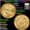 Image 1 : ***Auction Highlight*** 1882 G$3 3 Graded Choice+ Unc By USCG (fc)