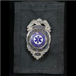 Vintage Pafford EMS Emergency Medial Technician Badge Witd ID Holder