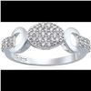 Image 1 : Sterling Silver Pave Fashing Ring Size 8