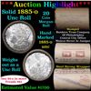 Image 1 : ***Auction Highlight*** Full UNCIRCULATED solid date 1885-0 Morgan silver $1 roll, 20 coins   (fc)