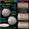 Image 1 : ***Auction Highlight*** Full solid date Ket date 1884-s Morgan silver dollar roll, 20 coins   (fc)