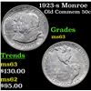Image 1 : 1923-s Monroe Old Commem Half Dollar 50c Grades Select Unc