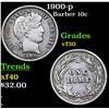 Image 1 : 1900-p Barber Dime 10c Grades vf++