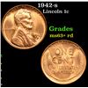 Image 1 : 1942-s Lincoln Cent 1c Grades Select+ Unc RD