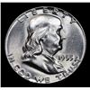 Image 2 : 1955-p Franklin Half Dollar 50c Grades Choice Unc FBL